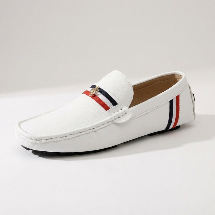 Men's Striped Slip On Loafers Smart Casual