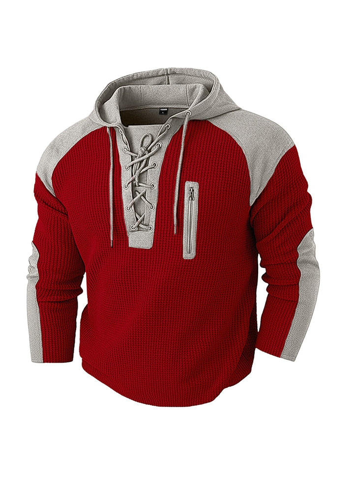 Men's Regular Fit Hoodie With Contrast Panels