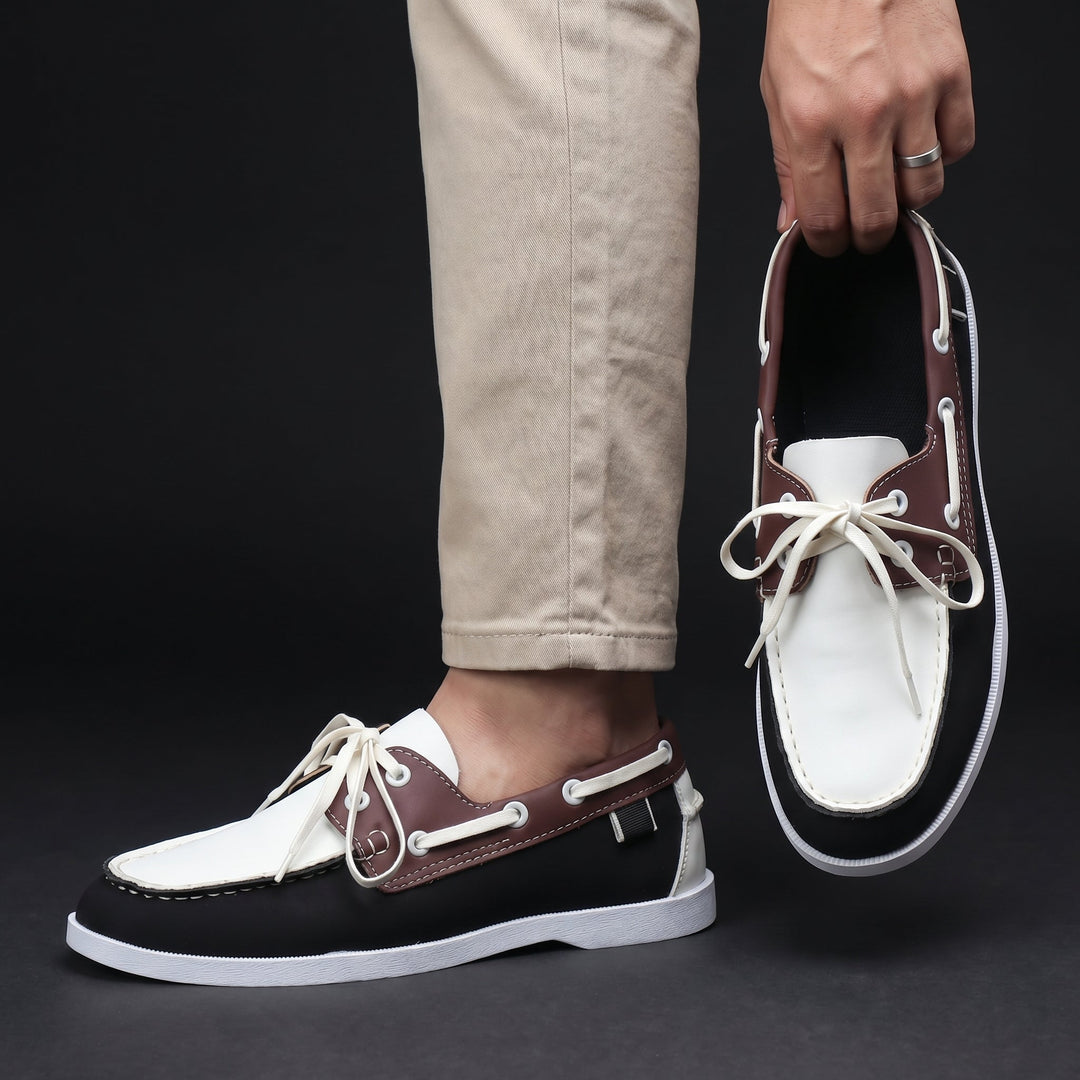 Side profile highlighting the shape of the cushioned sole loafers