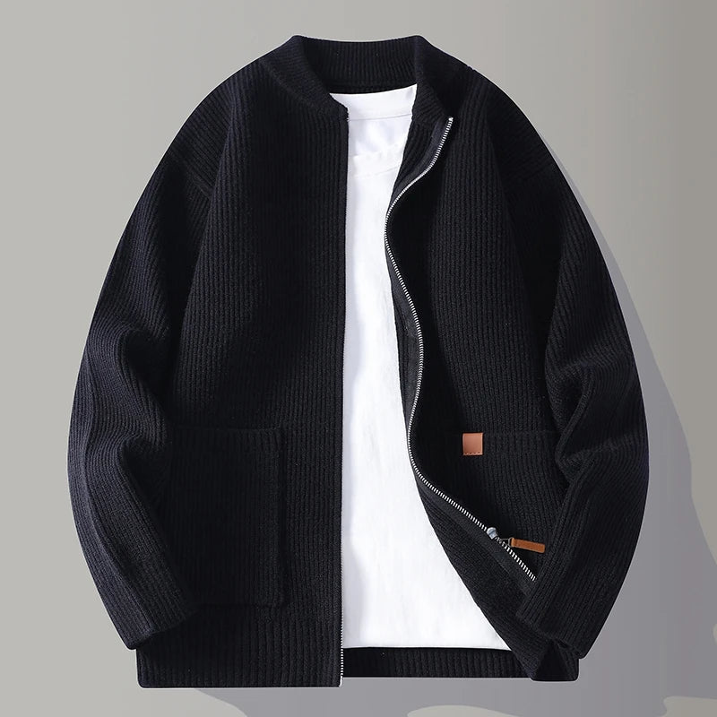 Men's cardigan styled as a versatile everyday layering piece