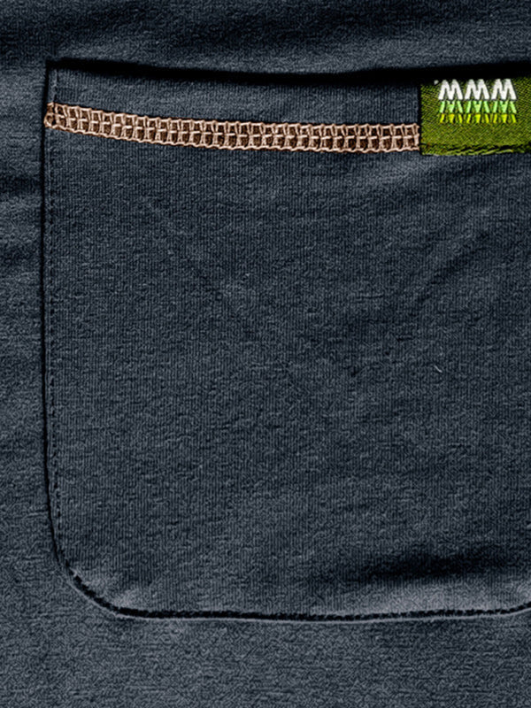 Henley Color Block Knitted Long Sleeve T-Shirt