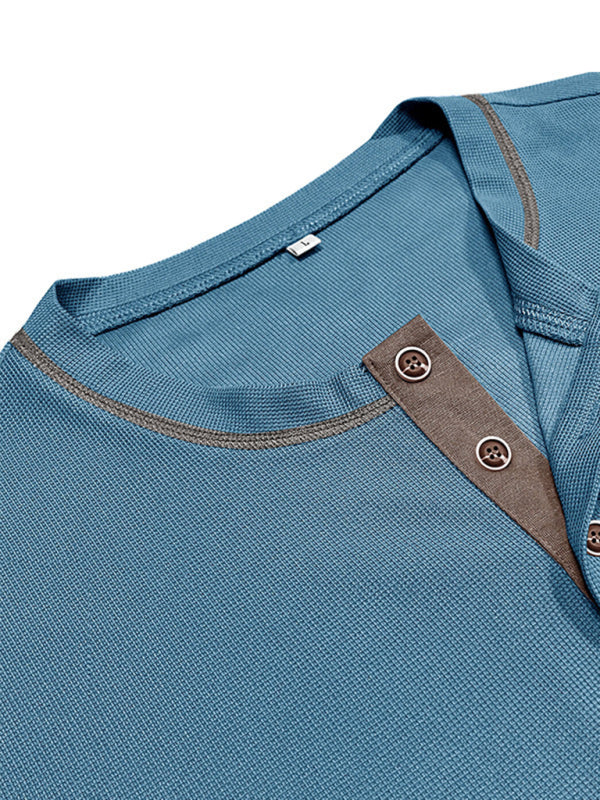 American Vintage Henley Collar Short Sleeve T-Shirt