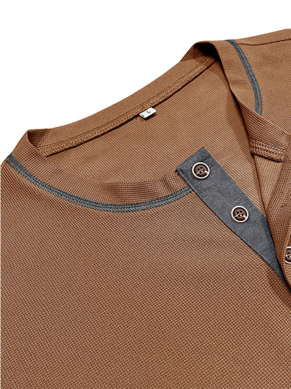 American Vintage Henley Collar Short Sleeve T-Shirt
