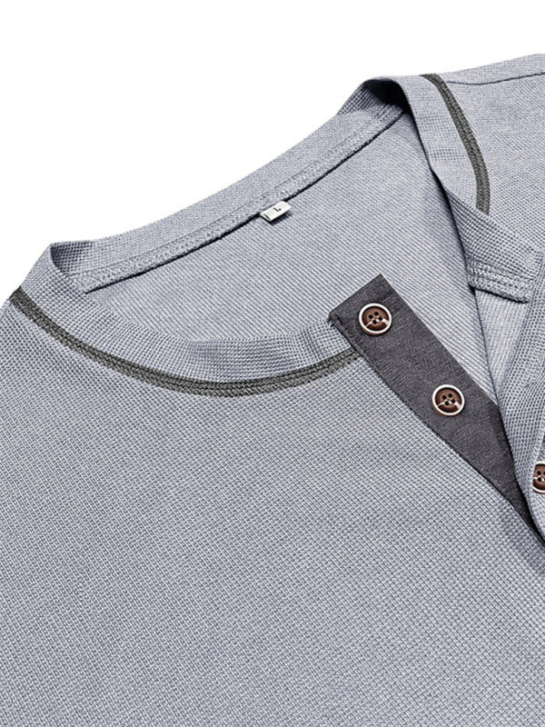 American Vintage Henley Collar Short Sleeve T-Shirt
