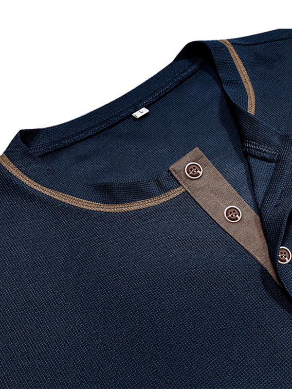 American Vintage Henley Collar Short Sleeve T-Shirt