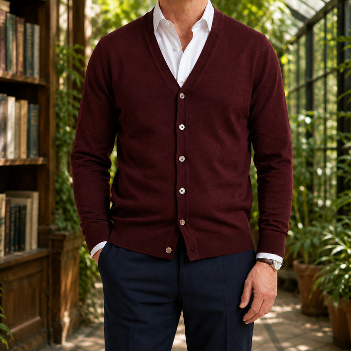 Men's V Neck Knit Sweater