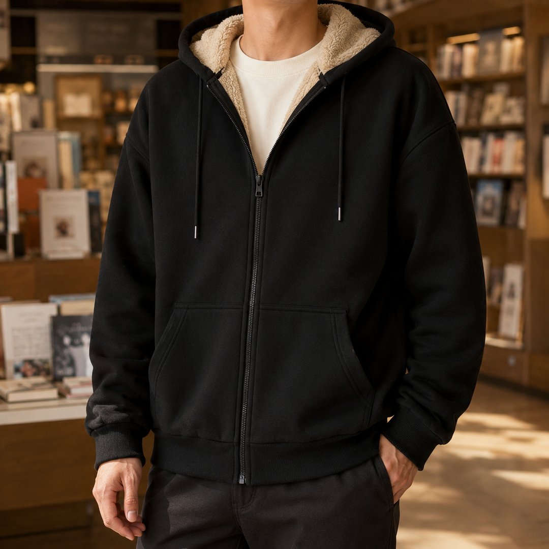 Men's Sherpa-Lined Full-Zip Hoodie