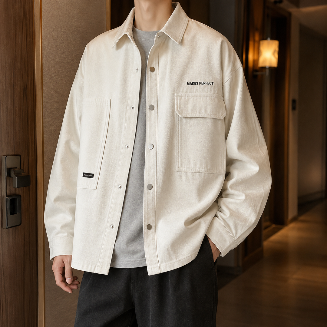 Men's Cotton Blend Utility Jacket