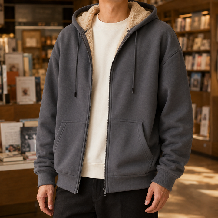 Men's Sherpa-Lined Full-Zip Hoodie