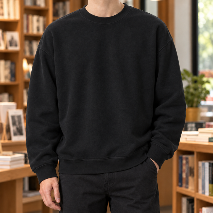 Men's Cotton Blend Crew Neck Jumper