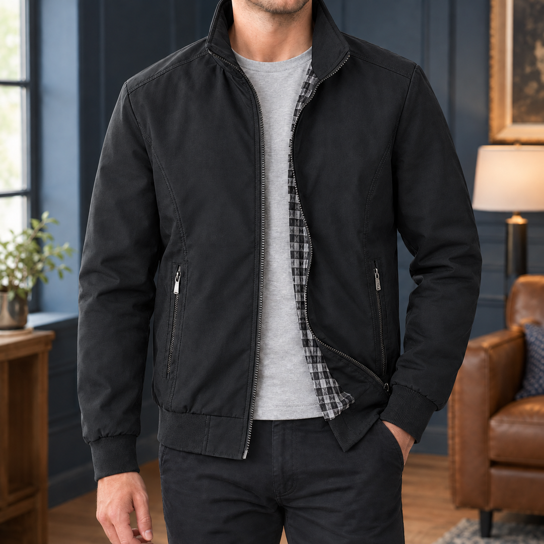 Men's Woven Zip Front Jacket