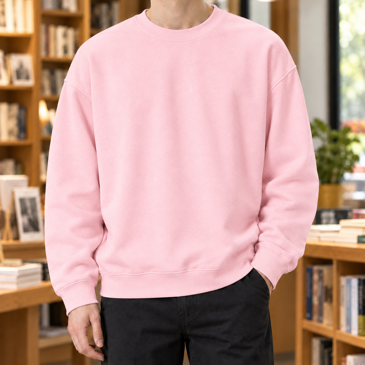 Men's Cotton Blend Crew Neck Jumper