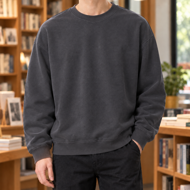 Men's Cotton Blend Crew Neck Jumper