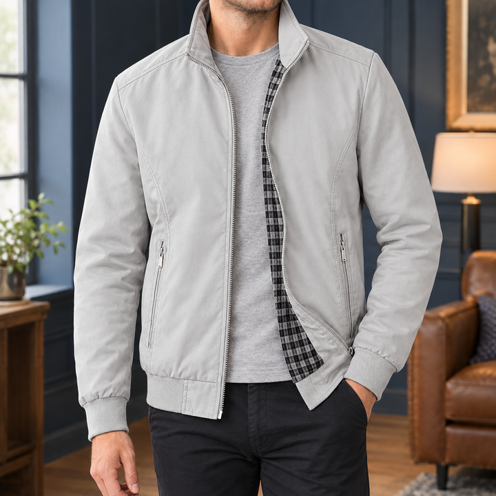 Men's Woven Zip Front Jacket