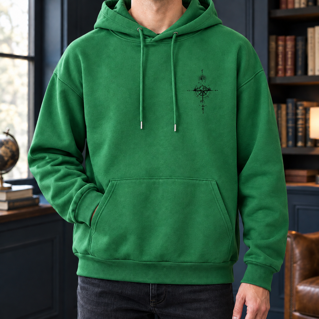 Men's Cotton Blend Graphic Relaxed Hoodie