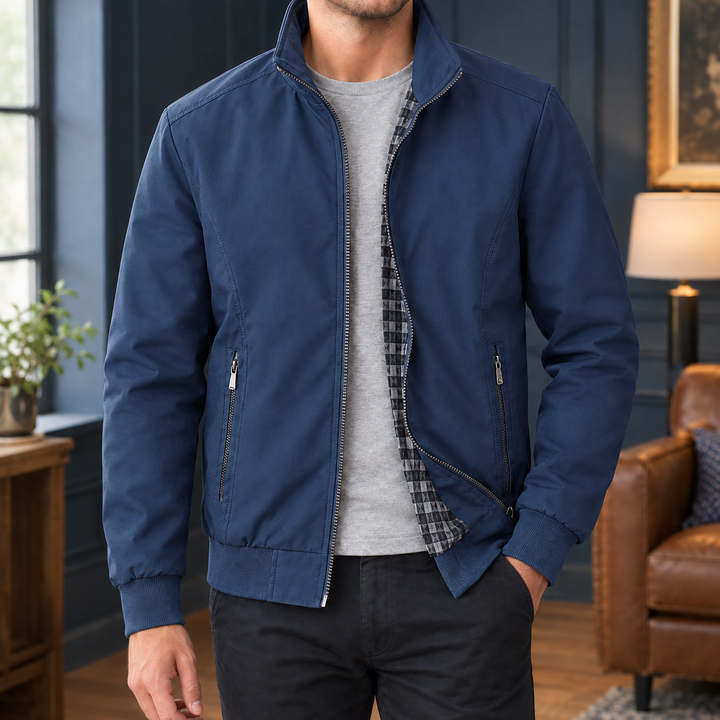 Men's Woven Zip Front Jacket