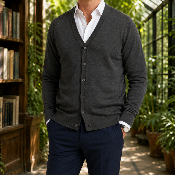 Men's V Neck Knit Sweater