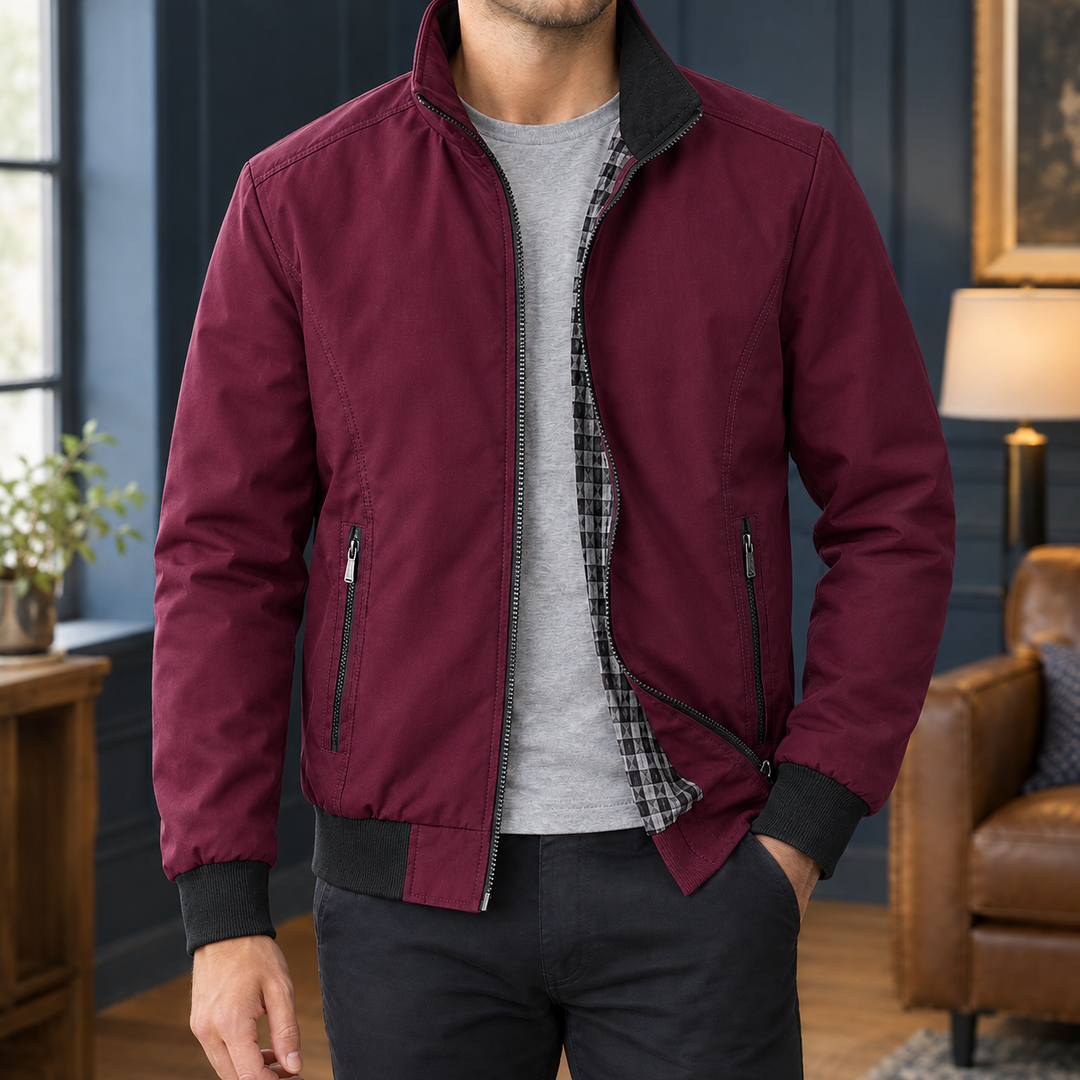 Men's woven jacket styled for everyday layering
