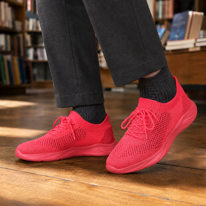 Men's Knit Sneakers With Low Profile Sole