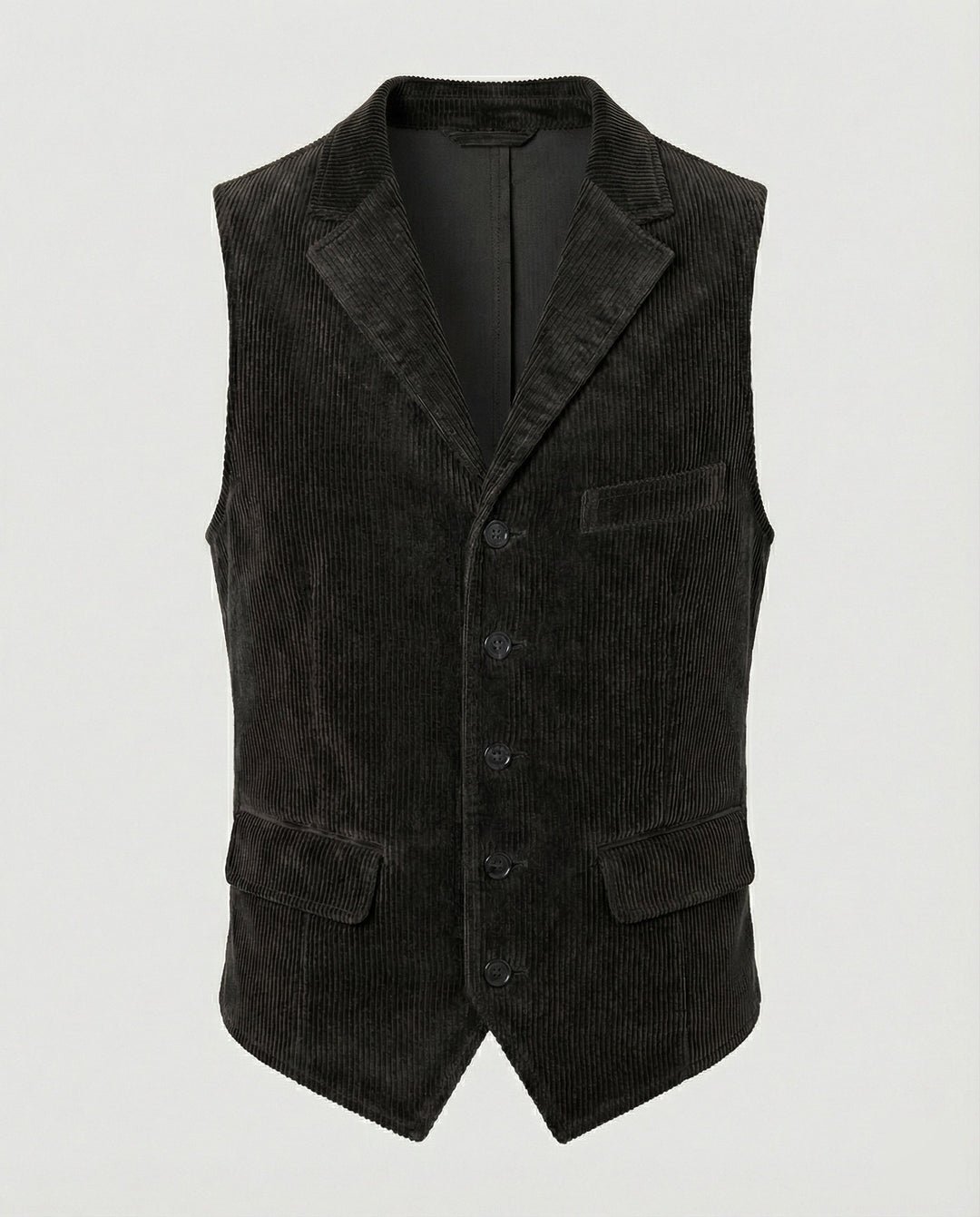 Men's corduroy waistcoat styled as a smart layering piece