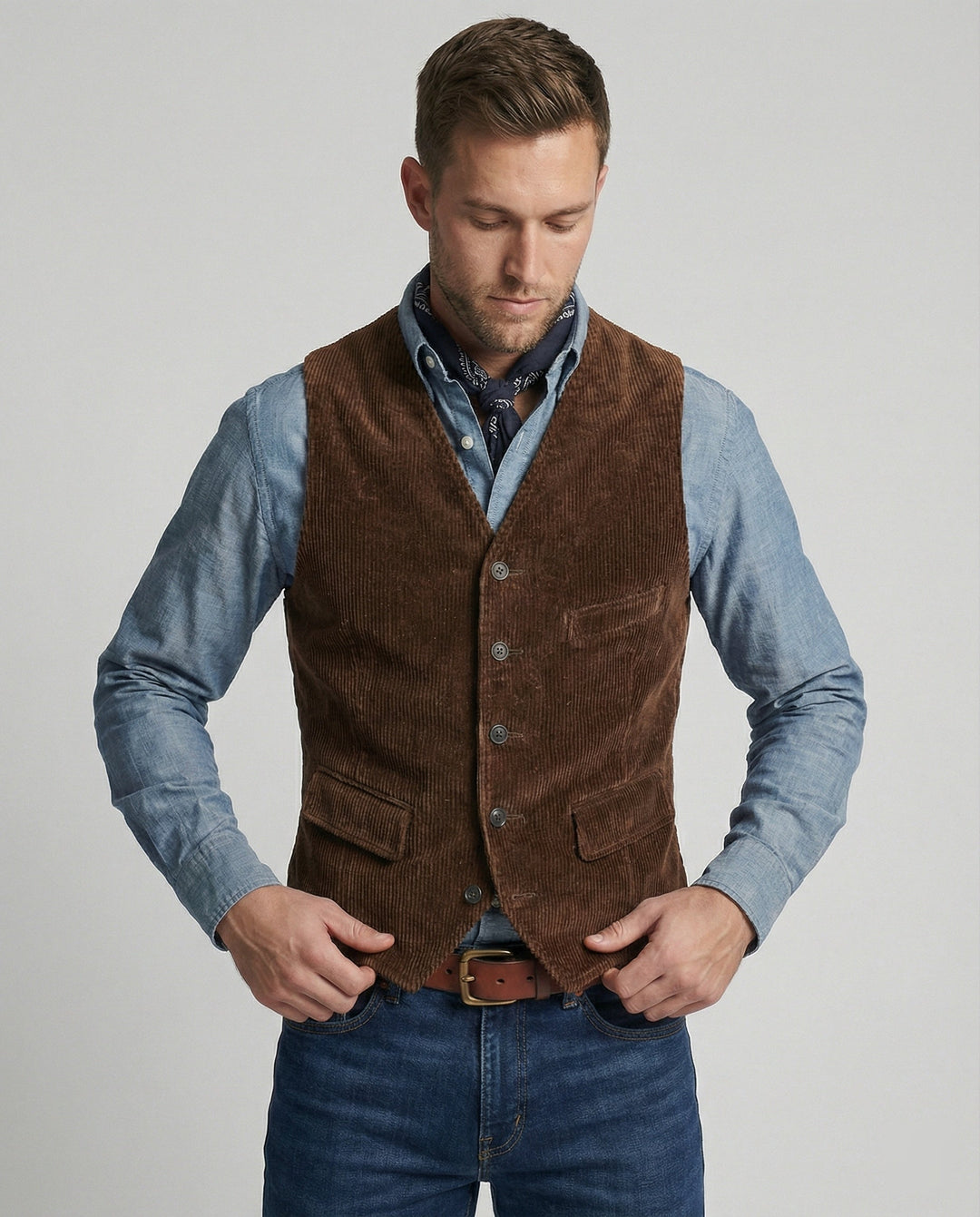 Men's Corduroy Waistcoat Classic Fit