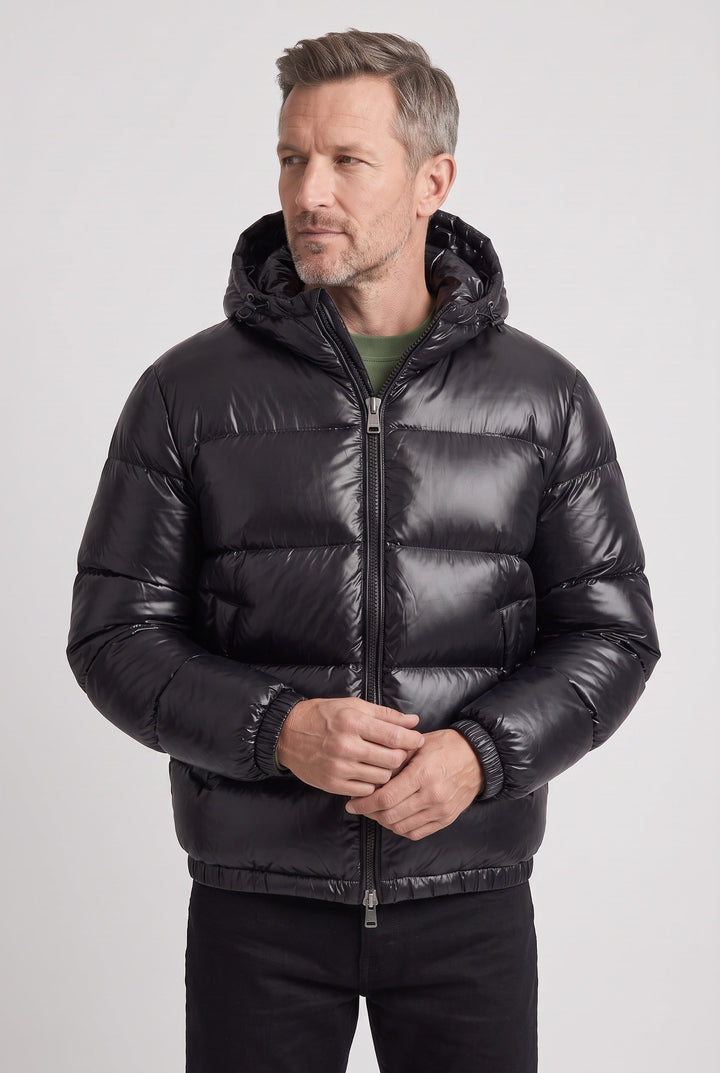 Men's Hooded Quilted Jacket For Autumn And Winter