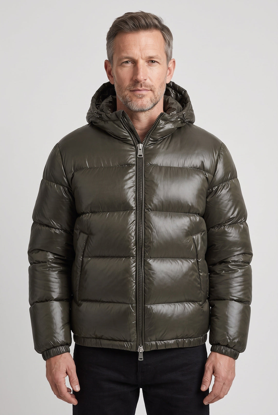 Men's Hooded Quilted Jacket For Autumn And Winter