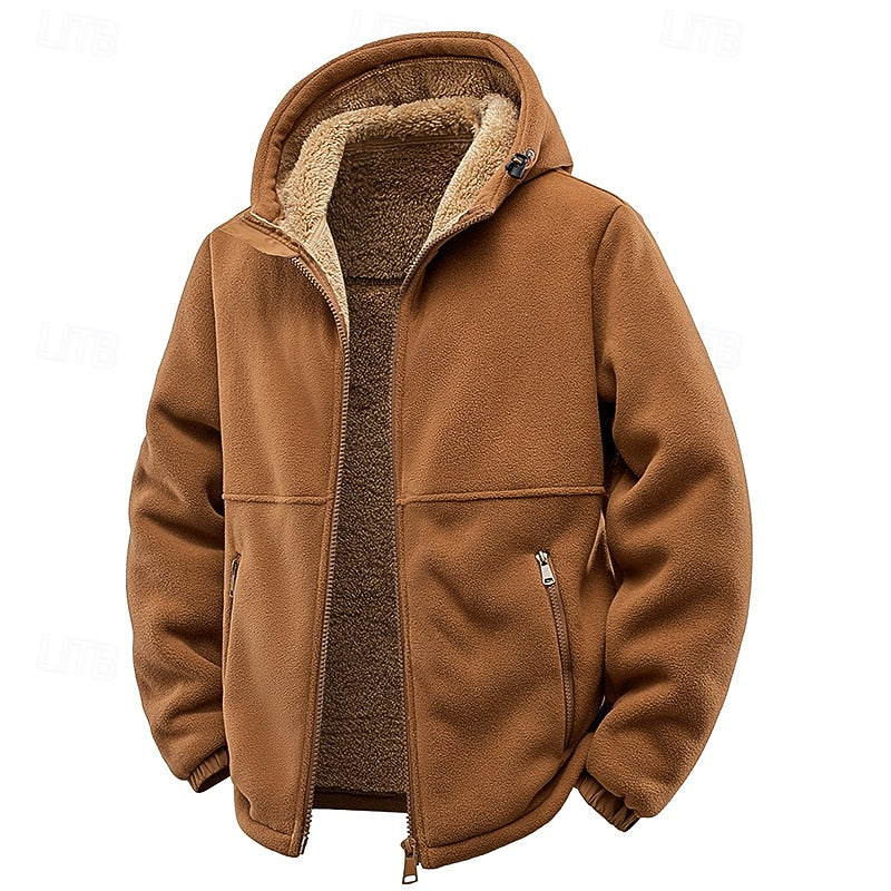 Men's Warm Hooded Zip Jacket