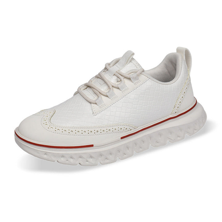Men's Textured Brogue Sneakers Smart Casual