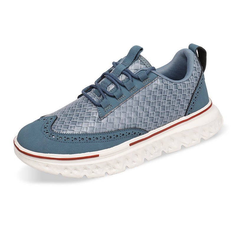 Men's Textured Brogue Sneakers Smart Casual