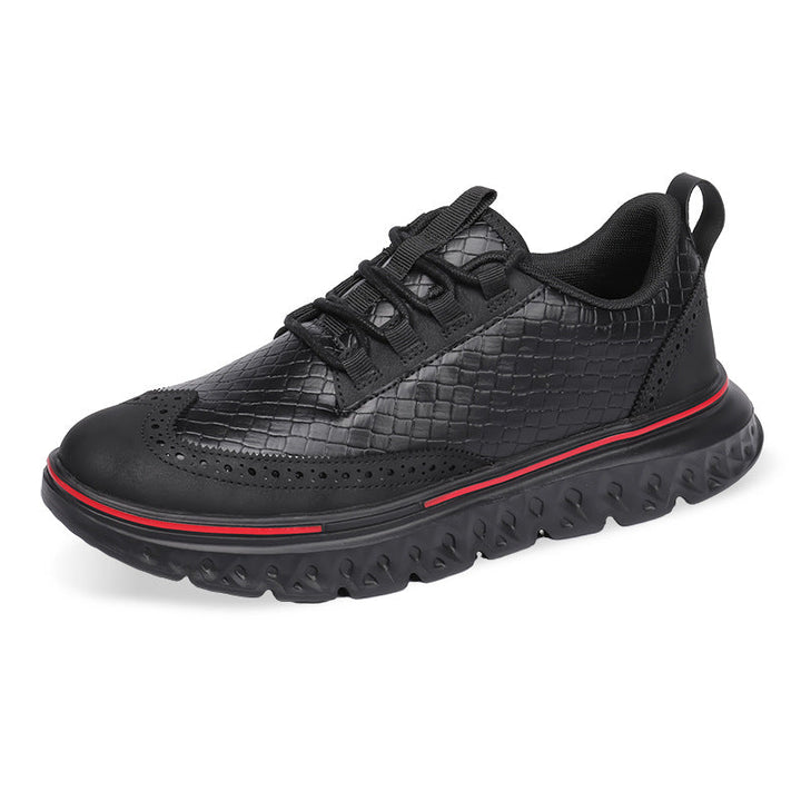 Men's Textured Brogue Sneakers Smart Casual