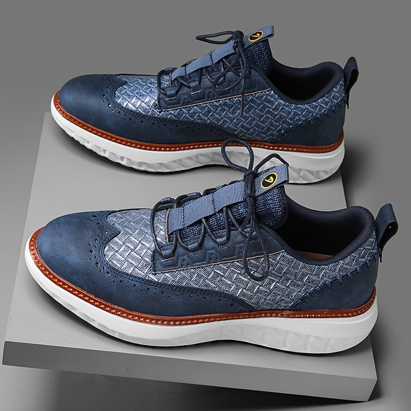 Side view of men's casual trainers showing the breathable upper