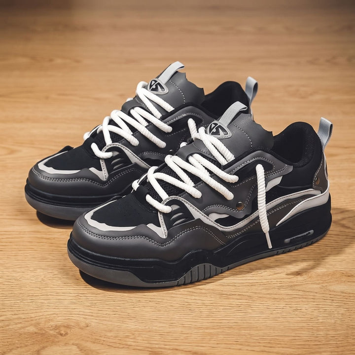 Men's low-top lace-up sneakers shown from the side