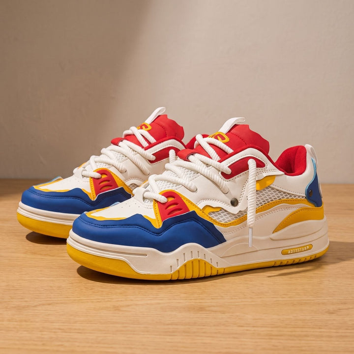Side profile of men's casual low-top sneakers