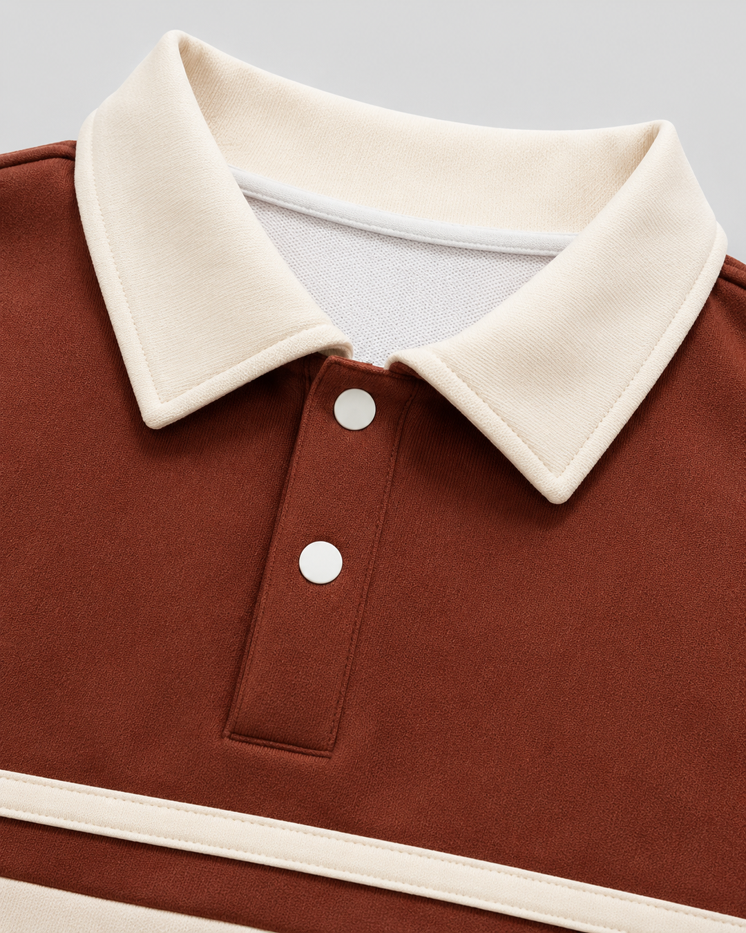 Rugby polo sweater with a classic polo collar