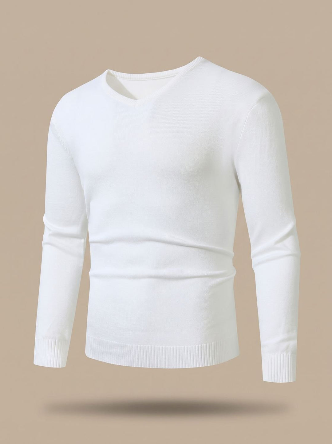 Men's Slim-Fit Fine-Knit V-Neck Jumper