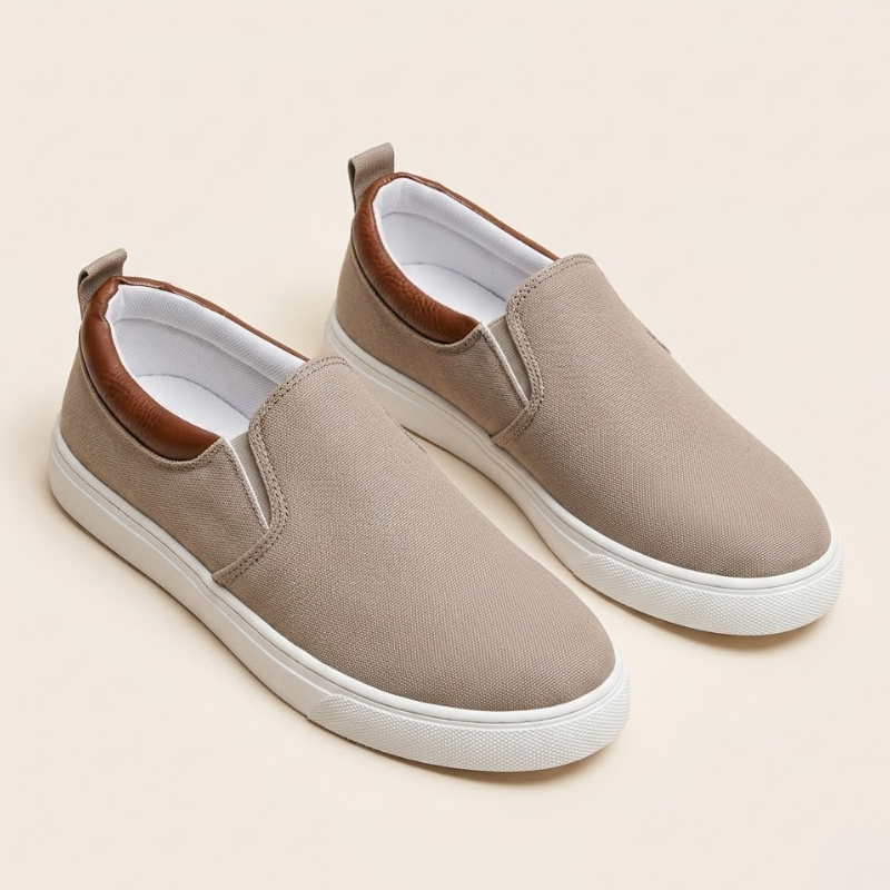 Men's lightweight slip-on sneakers displayed from above
