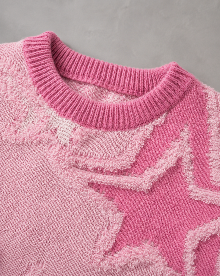 Back view of the relaxed-fit star knit jumper