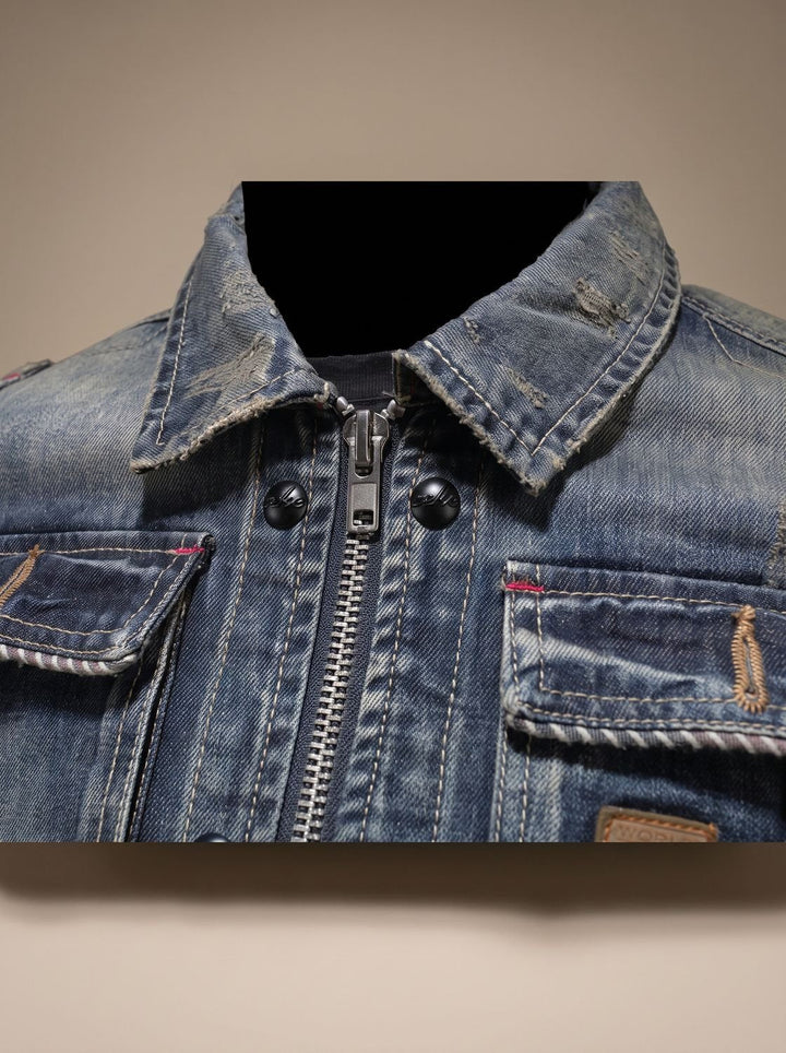 Men's denim trucker jacket styled as a versatile everyday layer