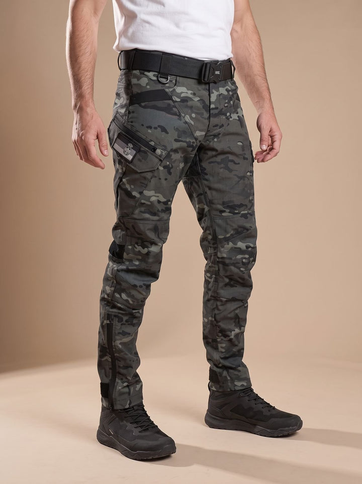 Rear view of durable men's tactical trousers