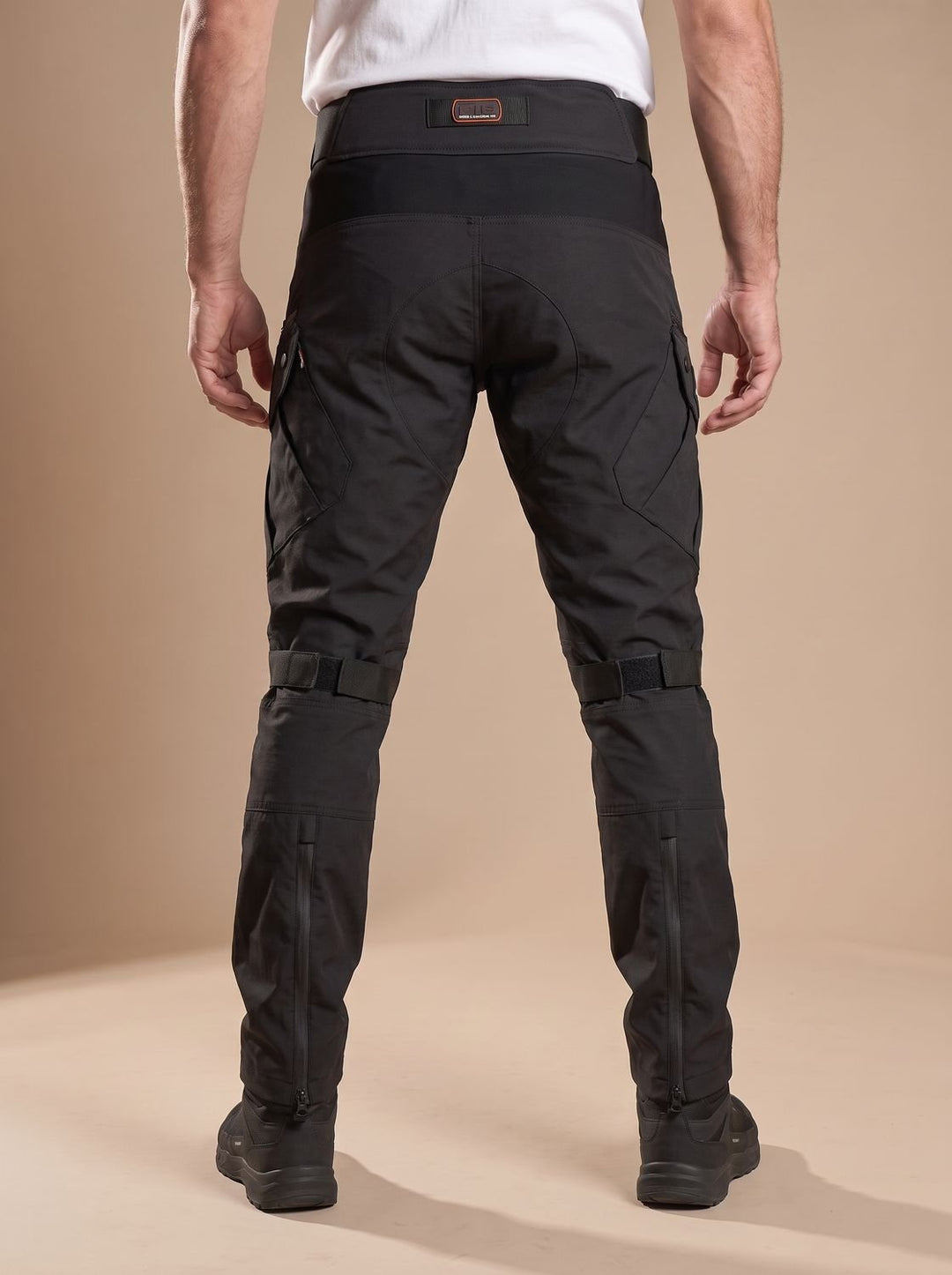 Full-length view of men's cargo trousers