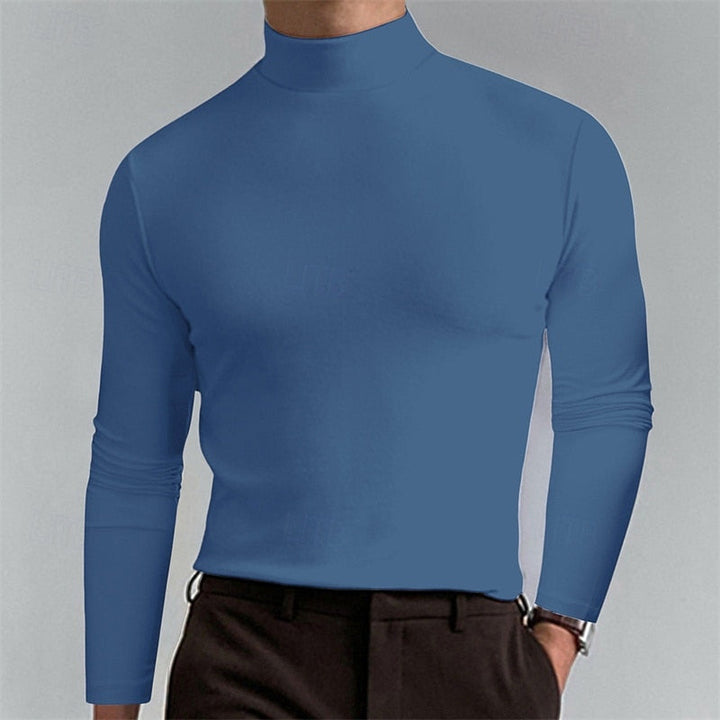 Men's Classic Turtleneck Long Sleeve Top
