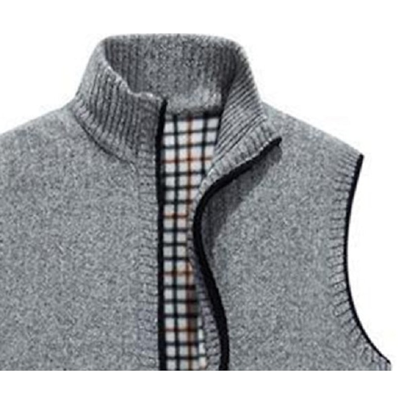 Full view of the knitted gilet for everyday wear