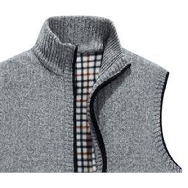 Full view of the knitted gilet for everyday wear