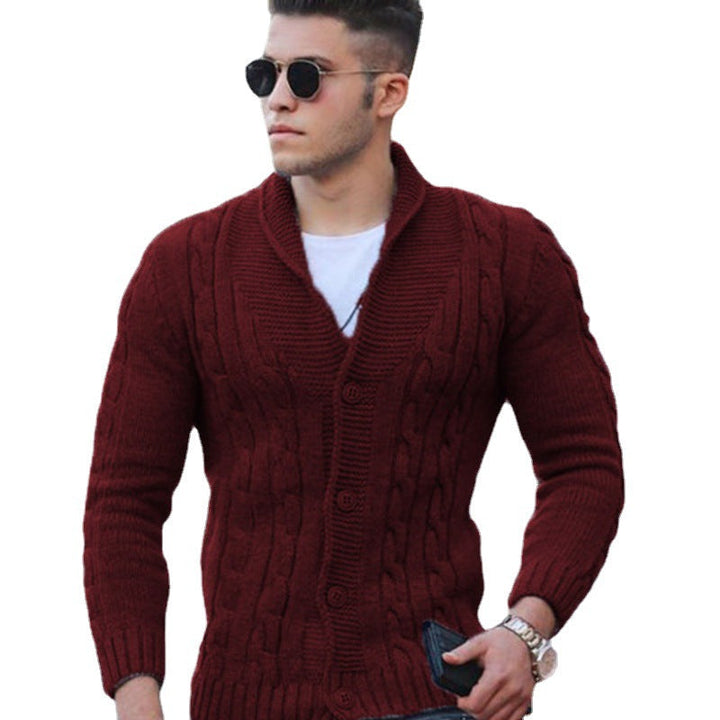 Men's Relaxed Open Front Knit Cardigan