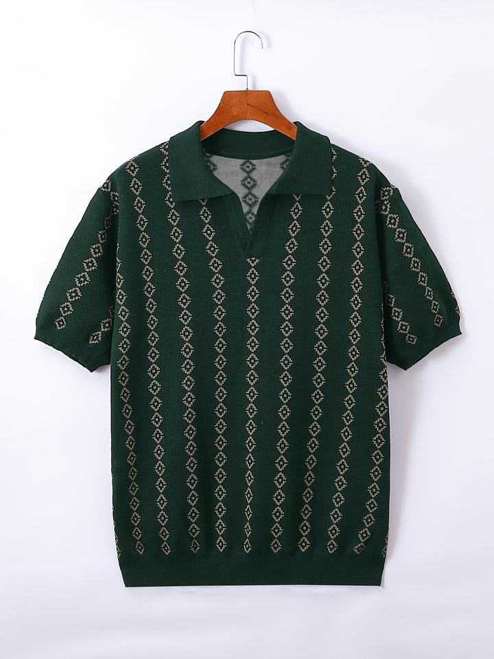 Men's sweater showing its extended longline hem