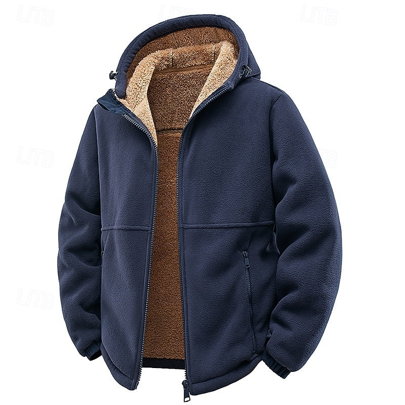 Men's Warm Hooded Zip Jacket