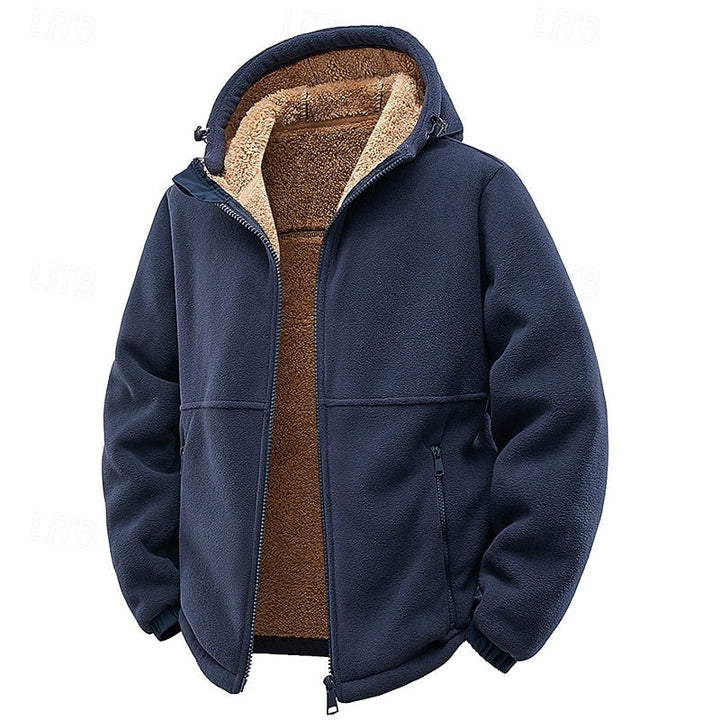 Men's Warm Hooded Zip Jacket