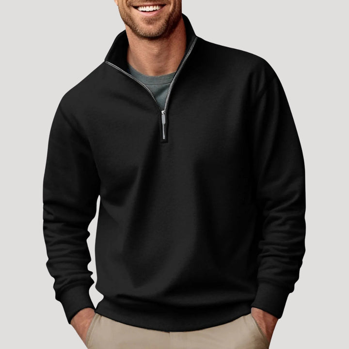 Back view of the men's quarter-zip jumper