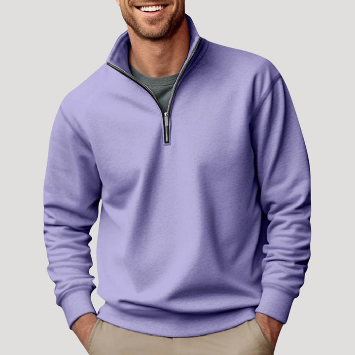 Detail of the knitted texture on the men's jumper